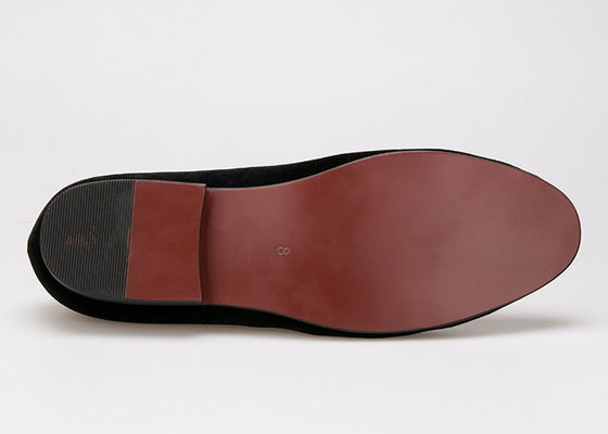 로고 embroidered velvet loafers 왕립 스타일 고급  Velvet slippers for men