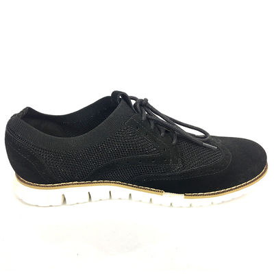 남자용 휴식용 넥타이 캔버스 신발 Flyknit Suede 가벼운 EVA 외말